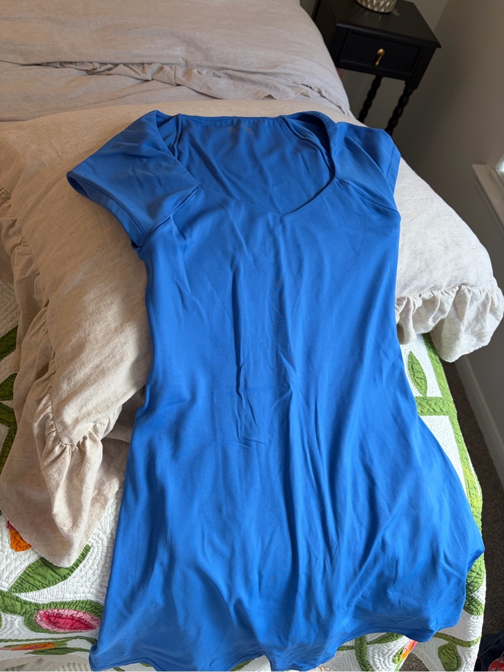 aerie Blue Short Sleeve V-Neck Tee